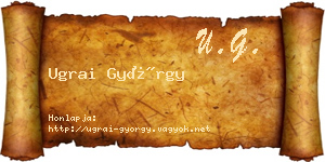 Ugrai György névjegykártya