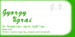 gyorgy ugrai business card